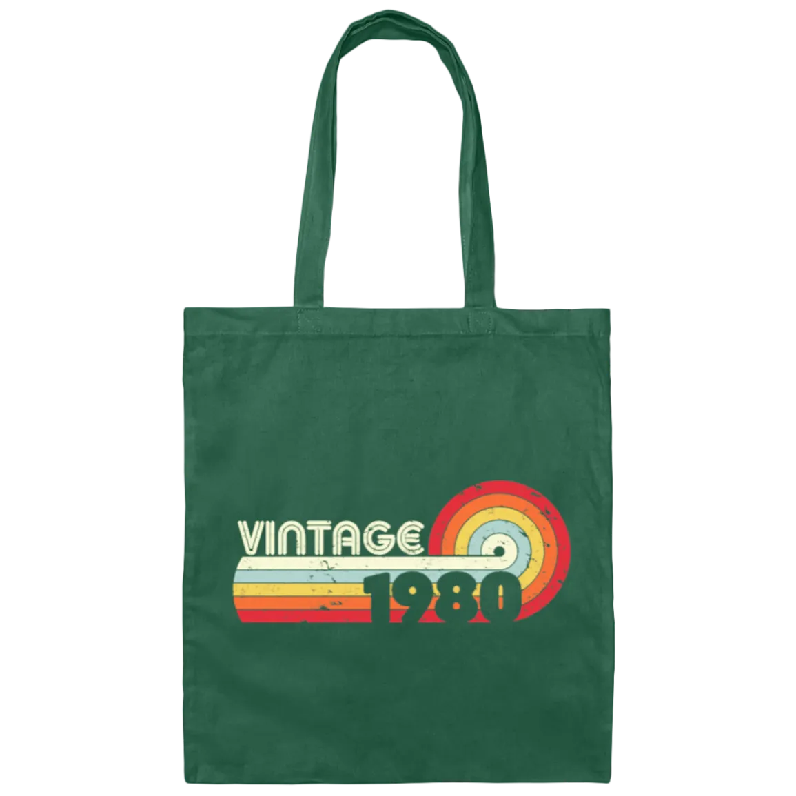 1980 Birthday Gift Design, Classic, Vintage 1980 Canvas Tote Bag