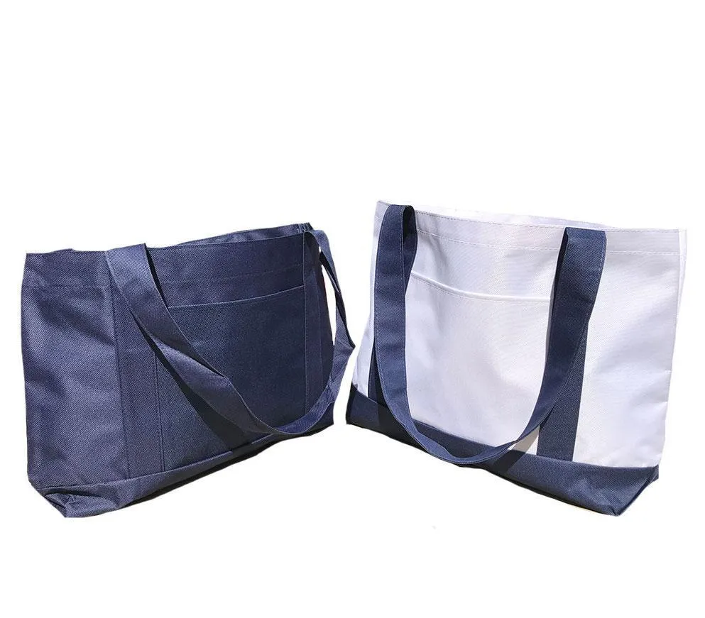 2 Pack Reusable Grocery Shopping Totes Bags With Wide Bottom Gusset Travel Gym Sports