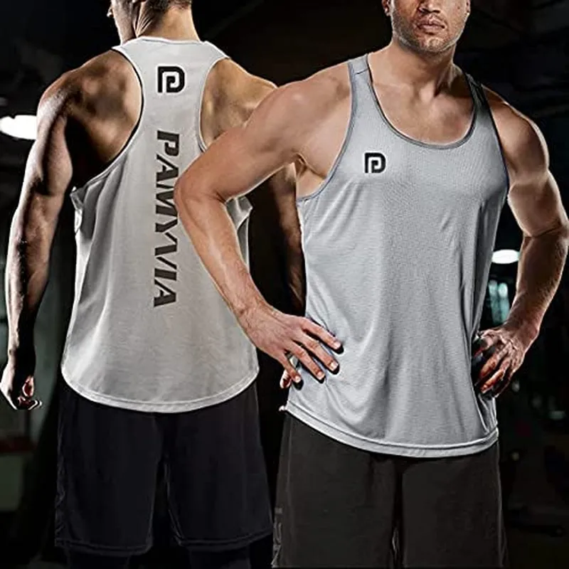 3 Pack Men's Muscle Shirts Dri Fit Gym Workout