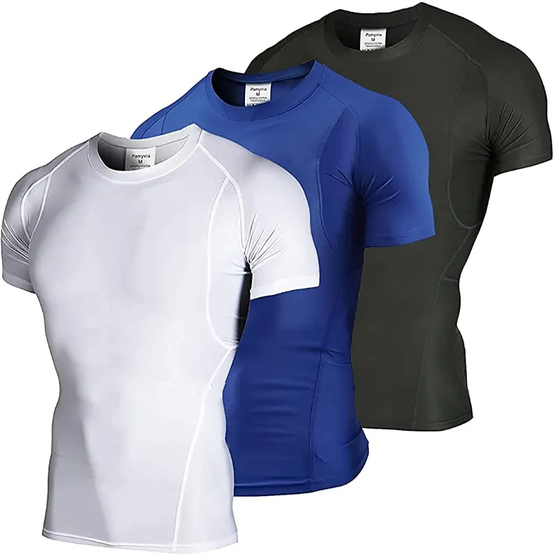 3 Pack Men's Muscle Shirts Dri Fit Gym Workout