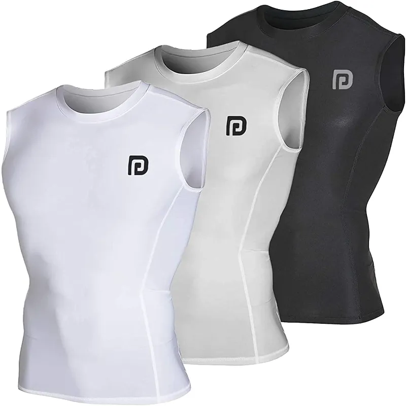 3 Pack Men's Muscle Shirts Dri Fit Gym Workout