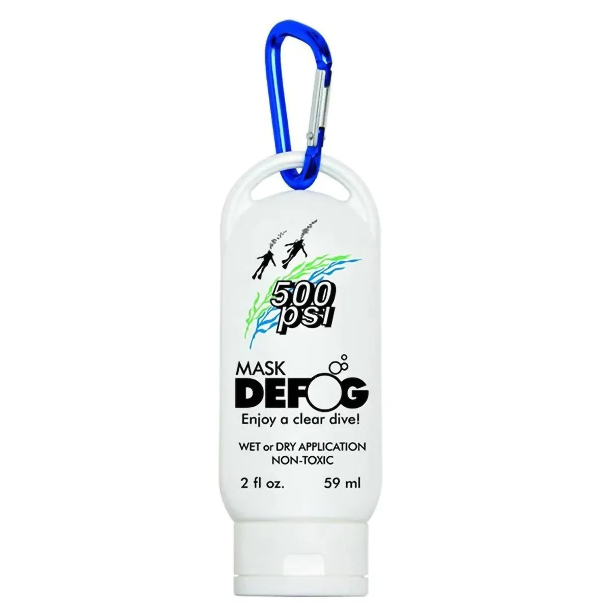 500 PSI 2 fl. oz. Mask defog Sport Bottle with Carabineer