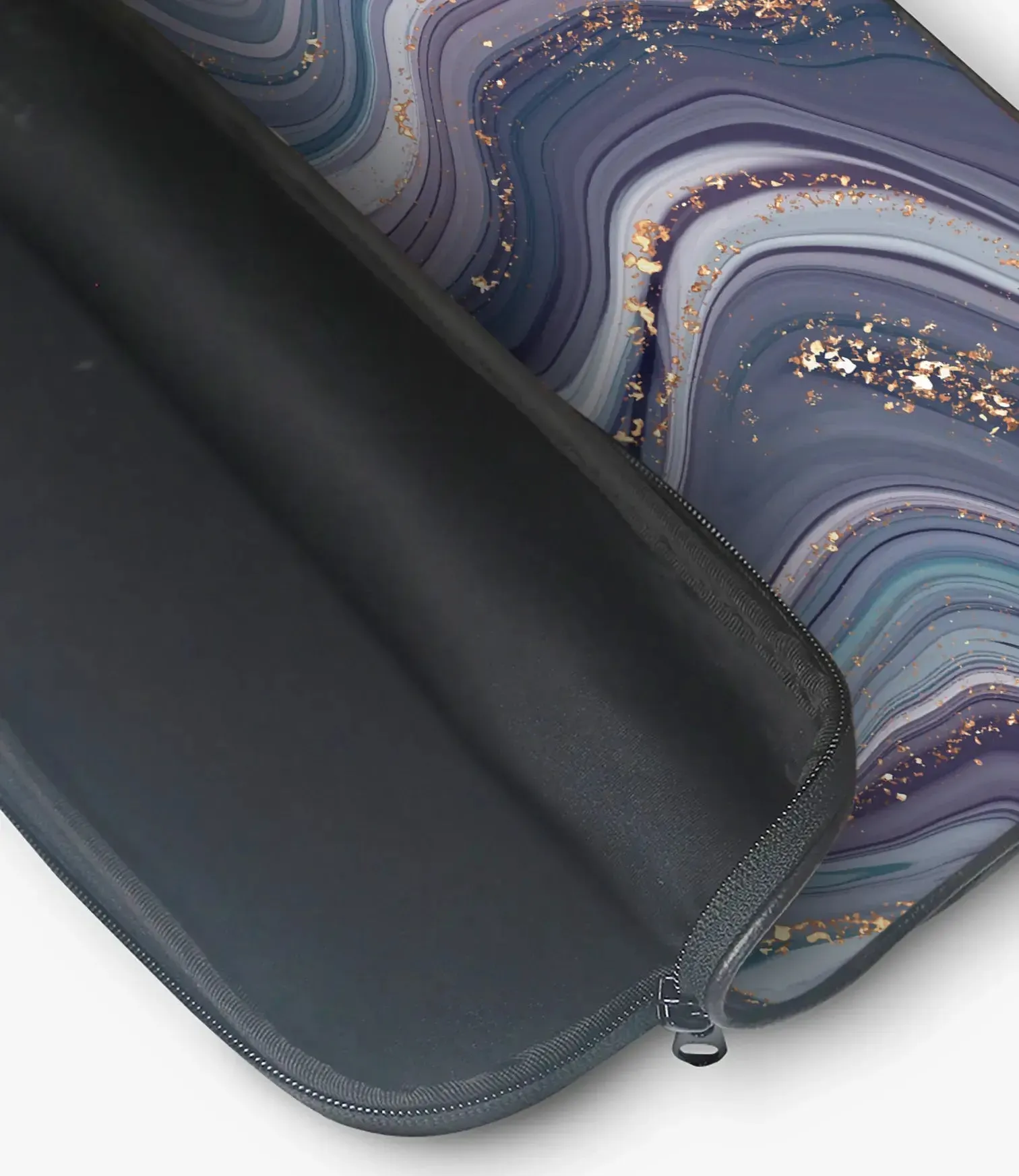 Abstract Liquid Marble Glitter Laptop Sleeve