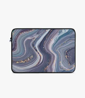 Abstract Liquid Marble Glitter Laptop Sleeve