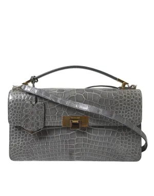 Alligator Leather Medium Shoulder Bag