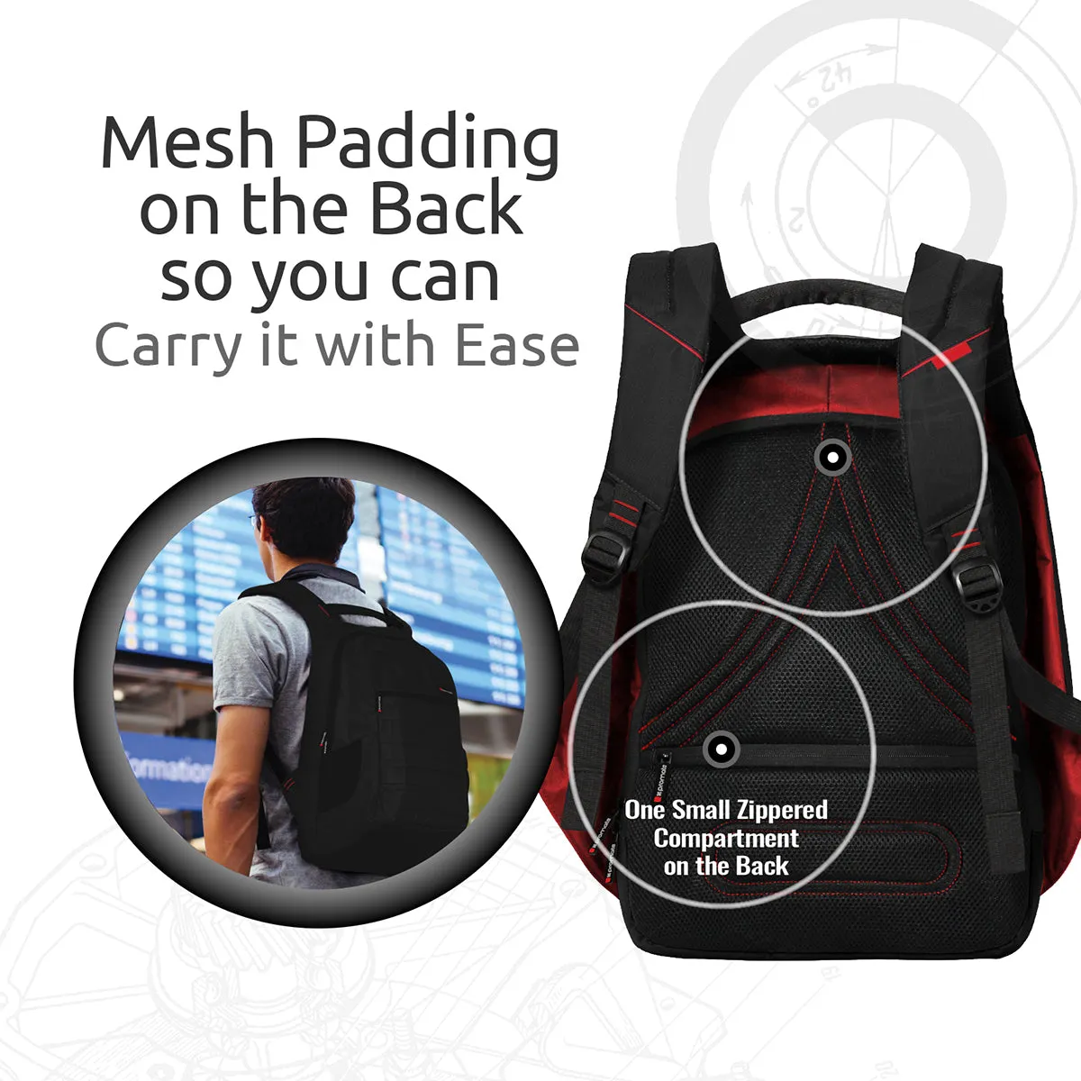 Business Laptop Backpack with Smart Layout Design for 15inch Laptop