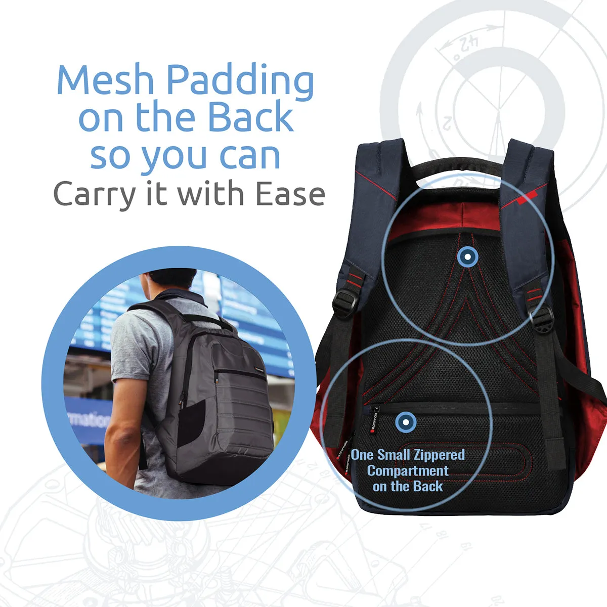 Business Laptop Backpack with Smart Layout Design for 15inch Laptop