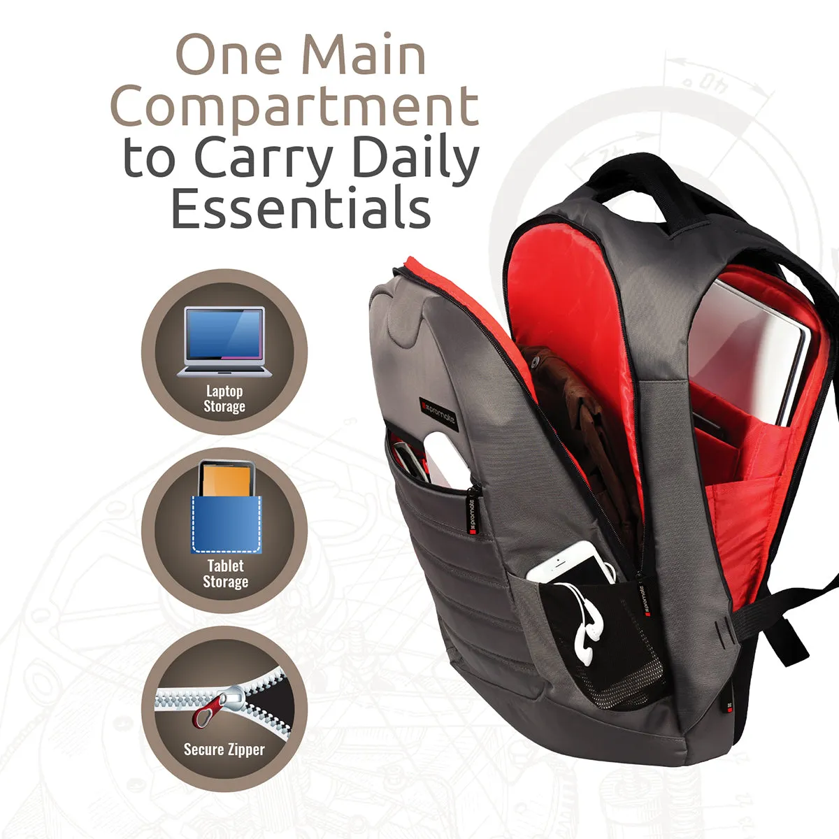 Business Laptop Backpack with Smart Layout Design for 15inch Laptop