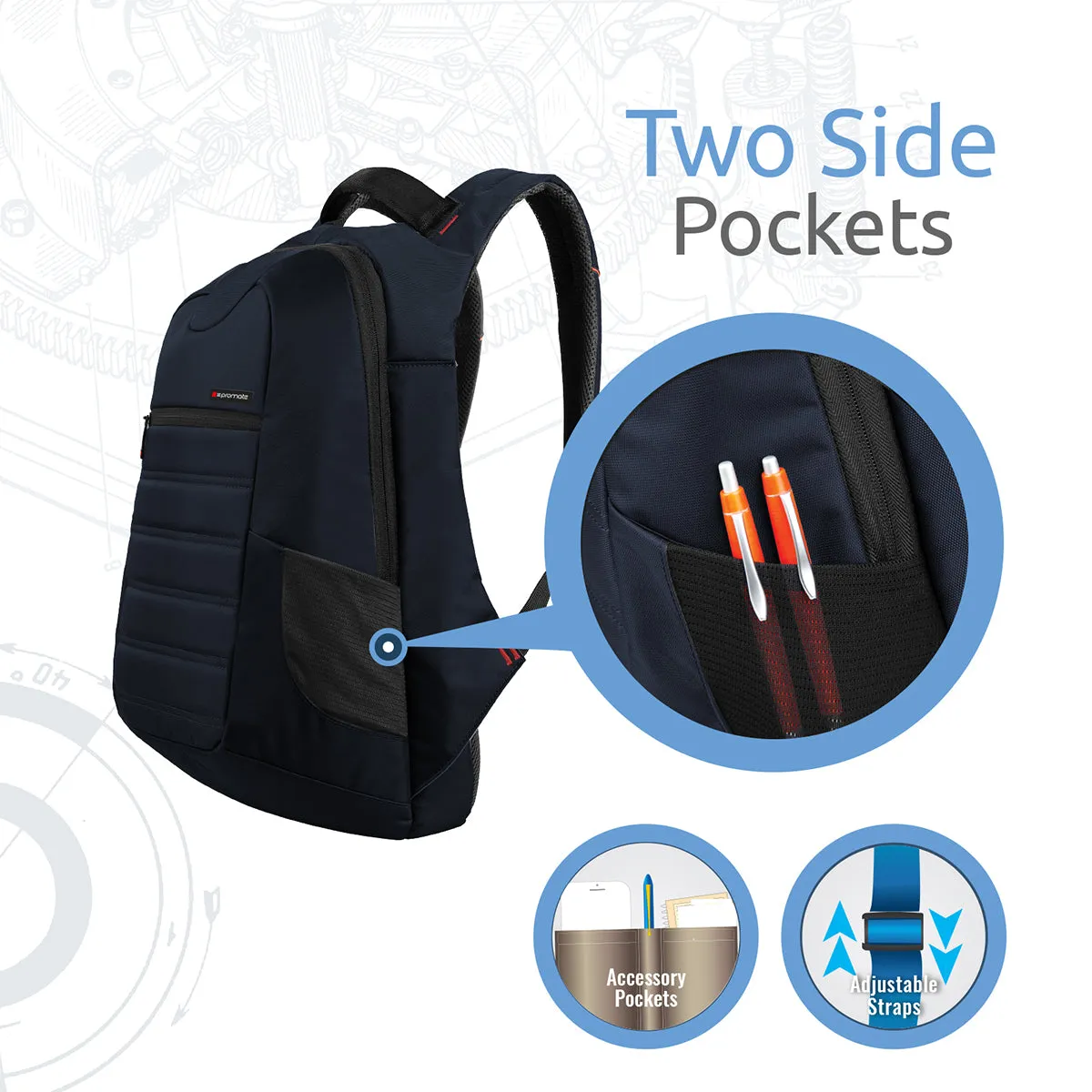 Business Laptop Backpack with Smart Layout Design for 15inch Laptop