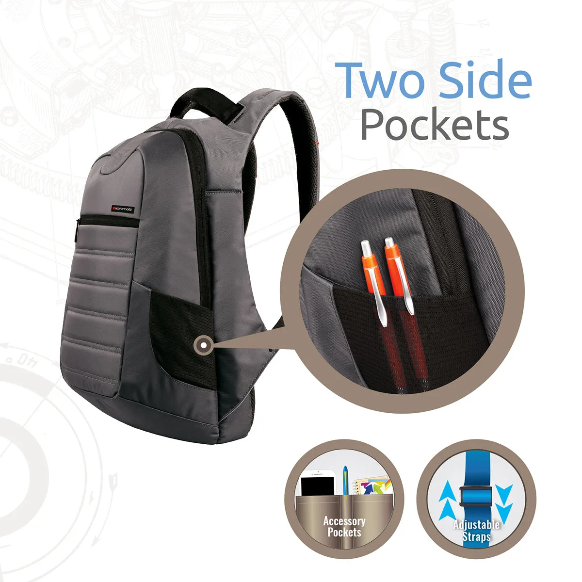 Business Laptop Backpack with Smart Layout Design for 15inch Laptop