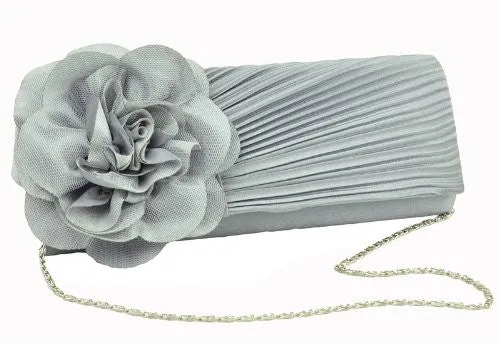 Camelia Flower Detail Clutch Bag