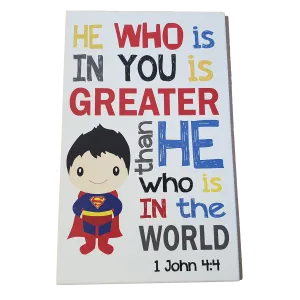 C&F Wooden Superman Quote Plaque