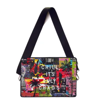 'Chill Its Only Chaos' Laptop Sleeve With Carrying Strap