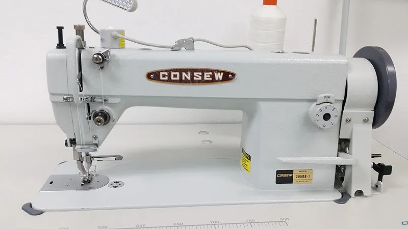 CONSEW 205RB-1 Top and Bottom Feed Walking Foot Sewing Machine for Leather