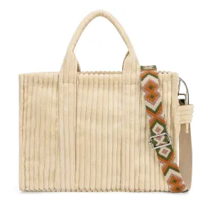 Corduroy Tote Handbags Shoulder Bag with Zipper