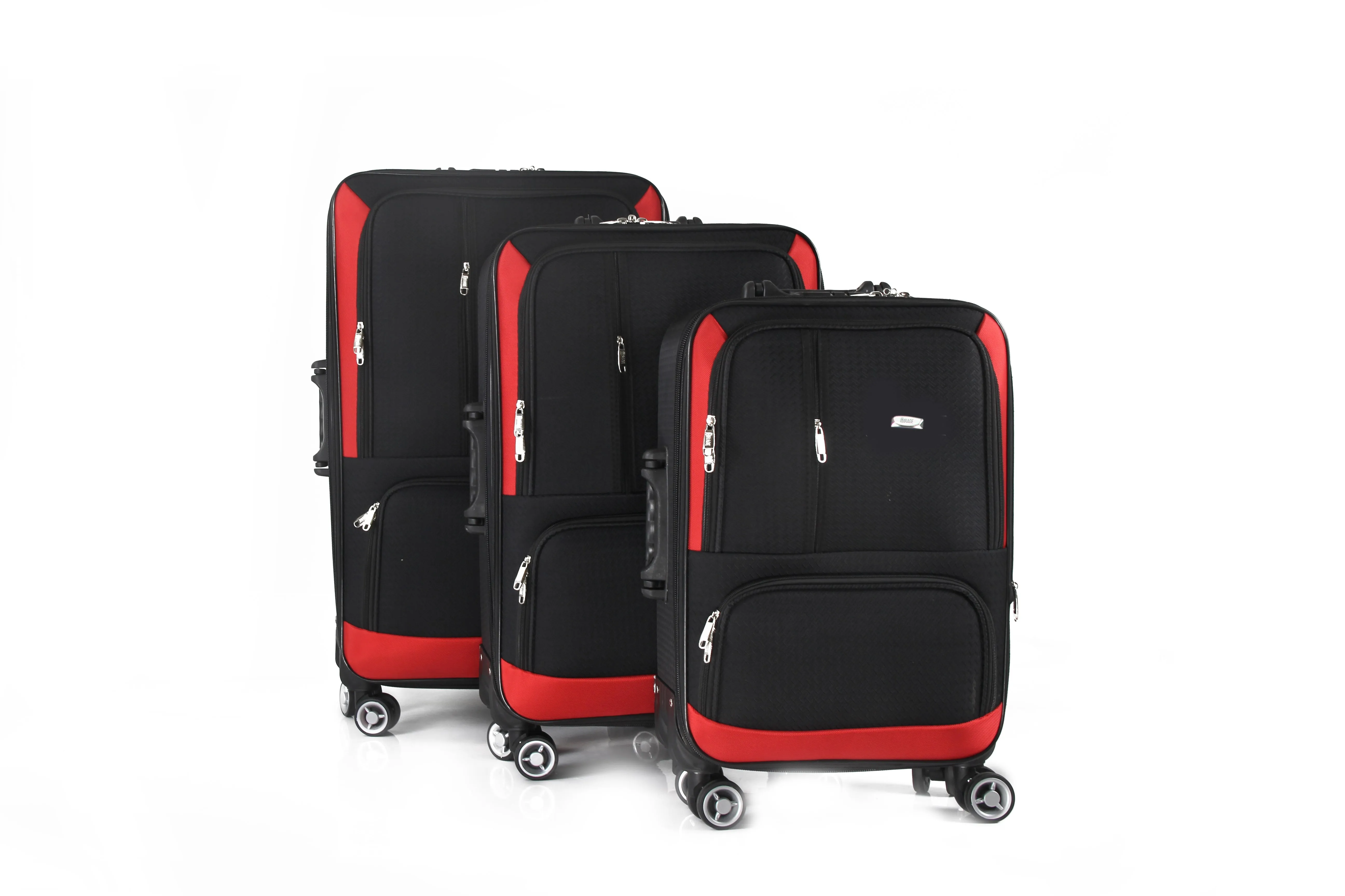 Dominic Soft Shell Lightweight Expandable 360 Dual Spinning Wheels Combo Lock 28", 24", 20" 3 Piece Luggage Set