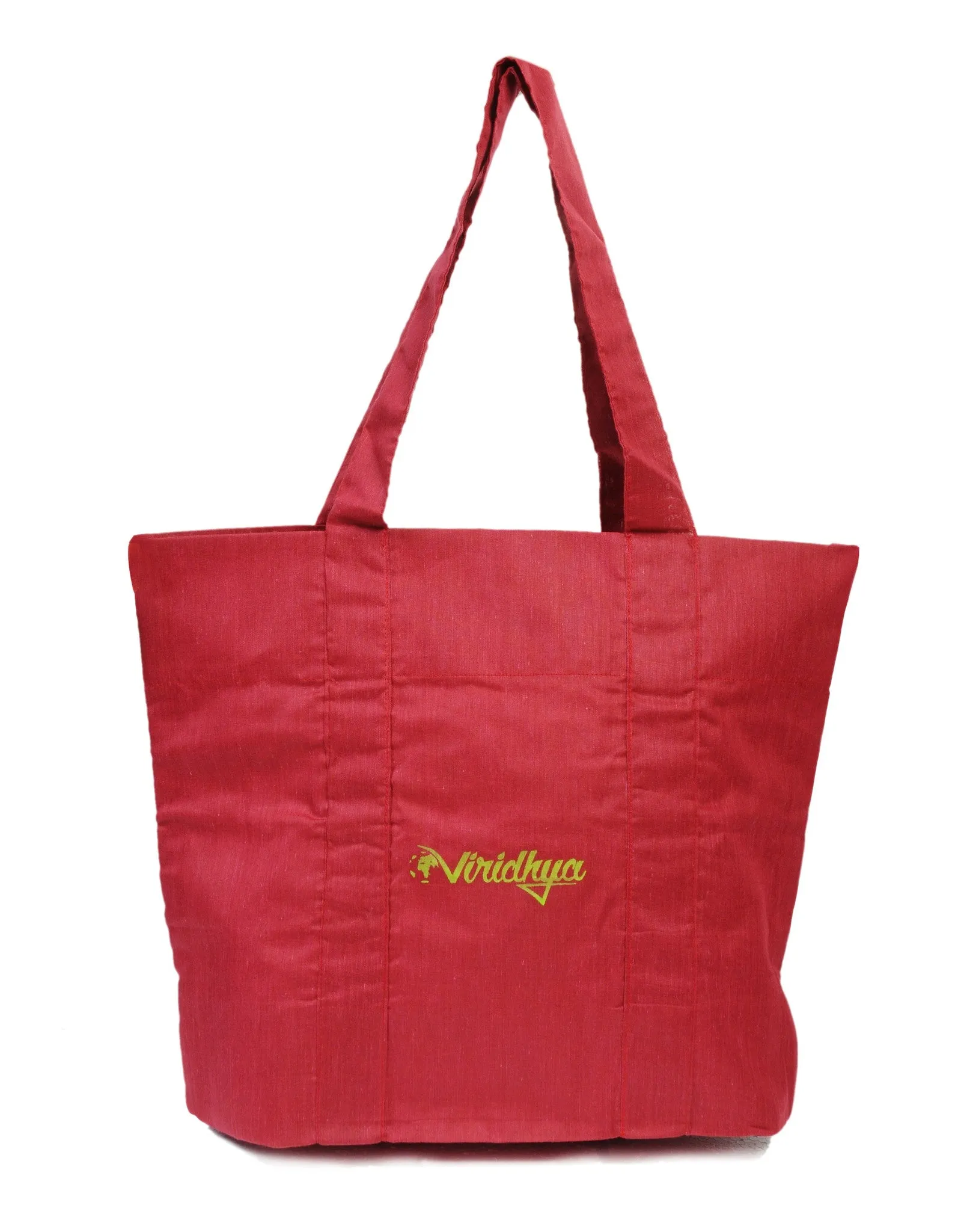 Eco-friendly shoulder bag in vivid red