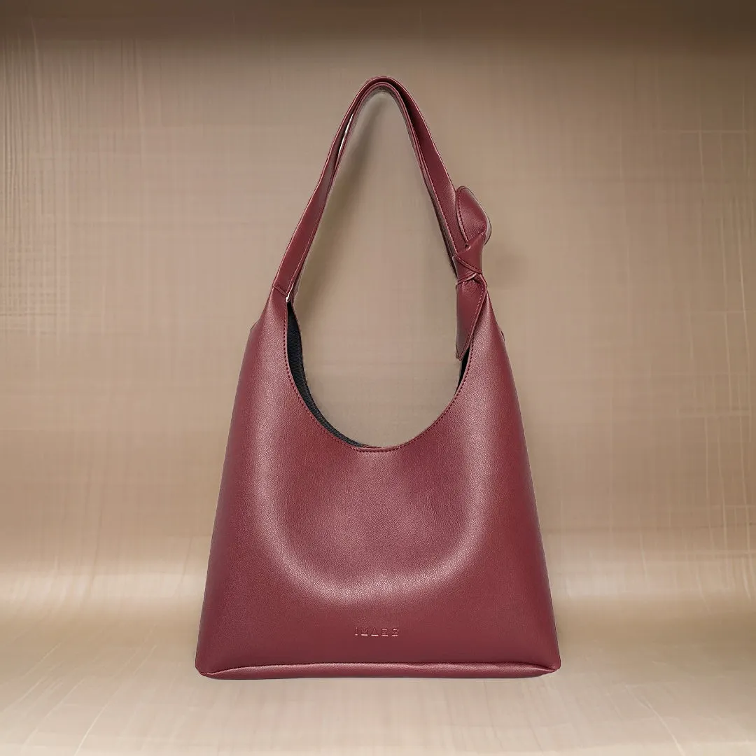 Elegant Shoulder Hobo Maroon Bag For Women & Girls