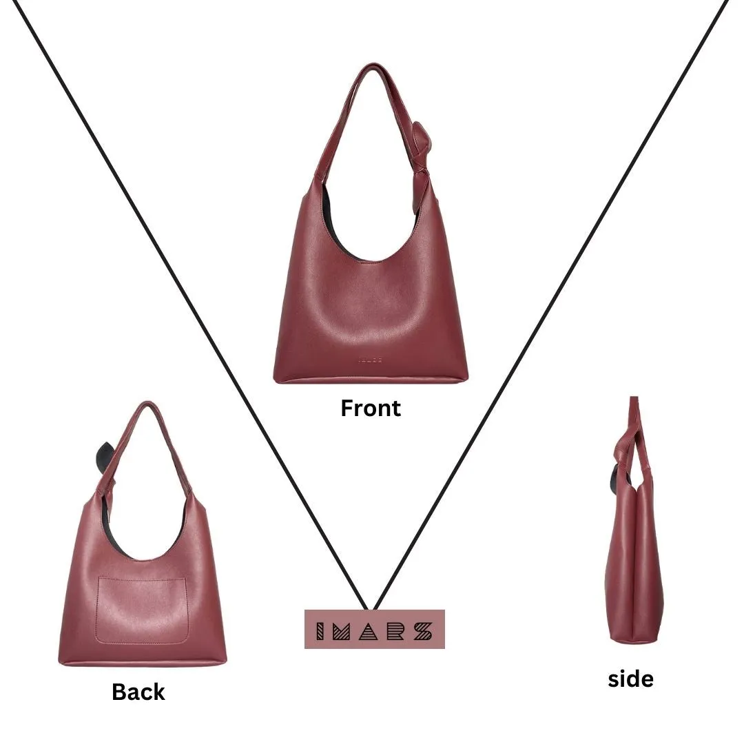 Elegant Shoulder Hobo Maroon Bag For Women & Girls