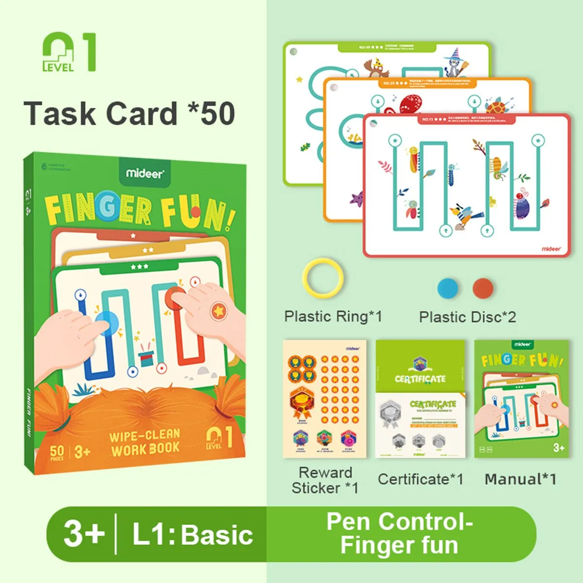 Finger Fun Wipe-clean Work Book