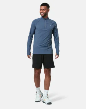 Gym Coffee Relentless 1/4 Zip (Mens) - Thunder Blue