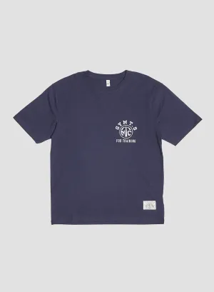 Gym Stencil Tee in Navy