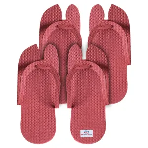 Heart Home Rubber Bathroom Slipper for Men & Women 2 Pair (Red) 54HH4209.