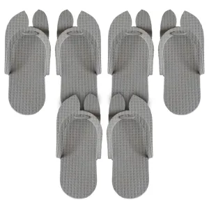 Heart Home Rubber Bathroom Slipper for Men & Women 3 Pair (Grey) 54HH4202.