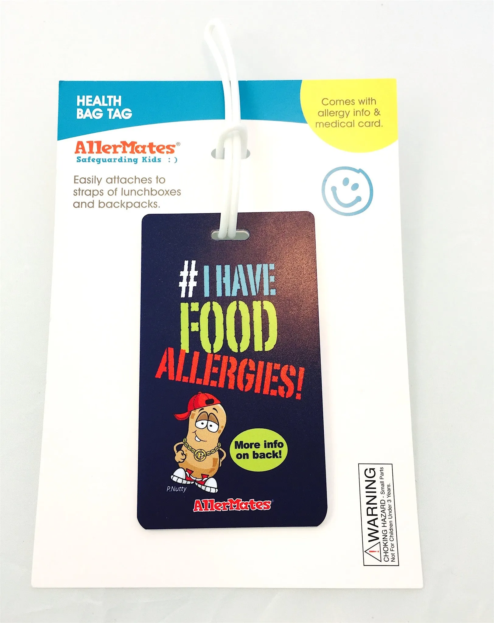 I Have Allergies Bag Tag Navy