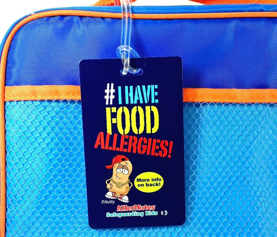 I Have Allergies Bag Tag Navy