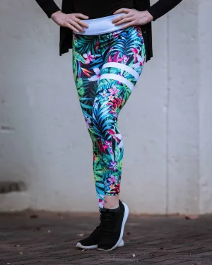 InDelicate - Premium Leggings: Striped Tropics Leggings