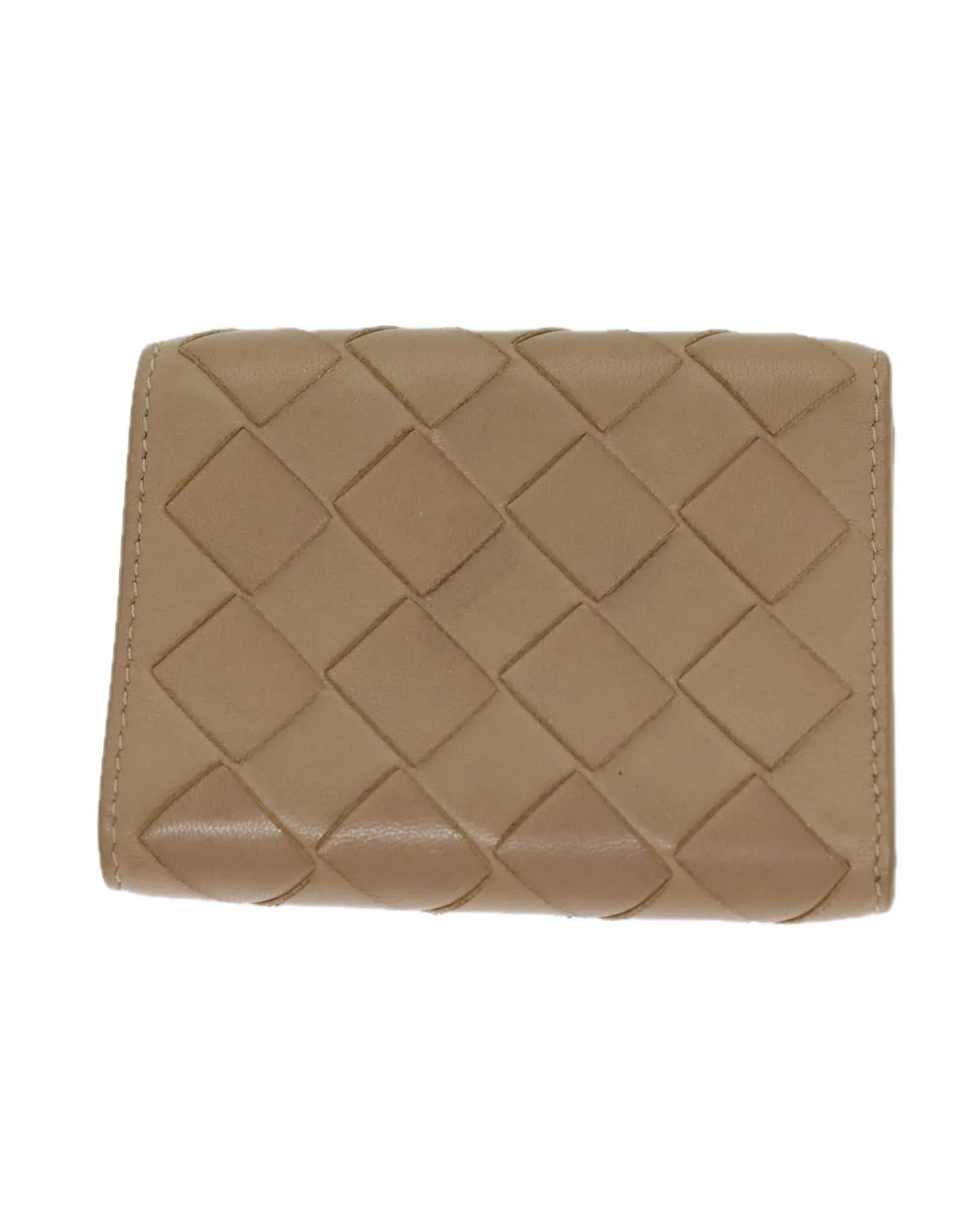 Intrecciato Leather Compact Wallet