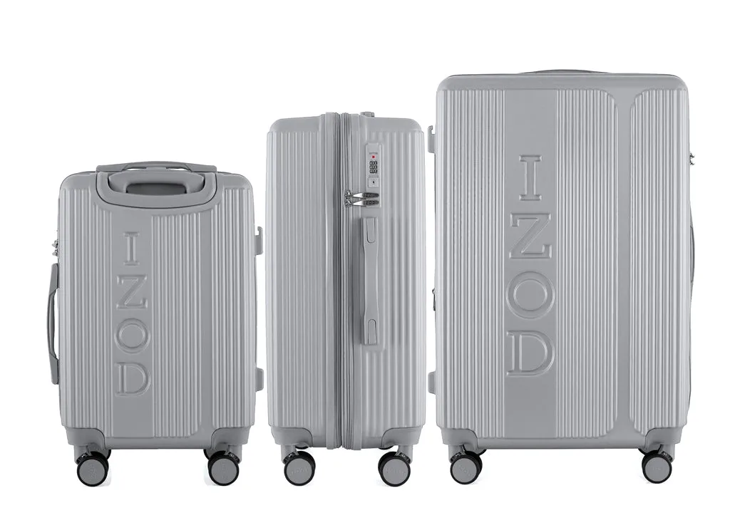 IZOD Hyman Expandable ABS Hard shell Lightweight 360 Dual Spinning Wheels Combo Lock 28", 24", 20" 3 Piece Luggage Set