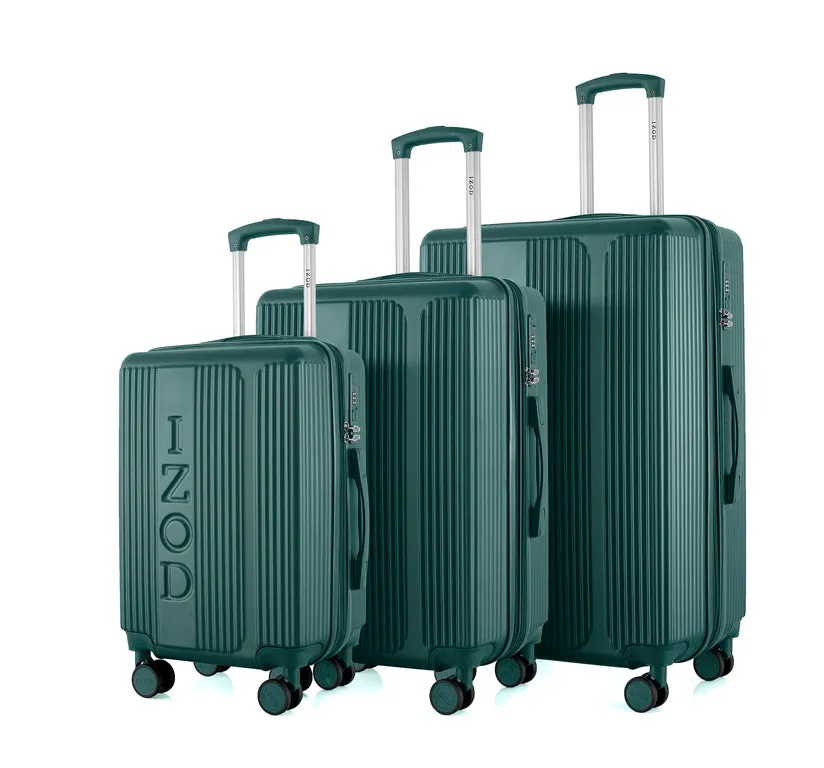 IZOD Hyman Expandable ABS Hard shell Lightweight 360 Dual Spinning Wheels Combo Lock 28", 24", 20" 3 Piece Luggage Set