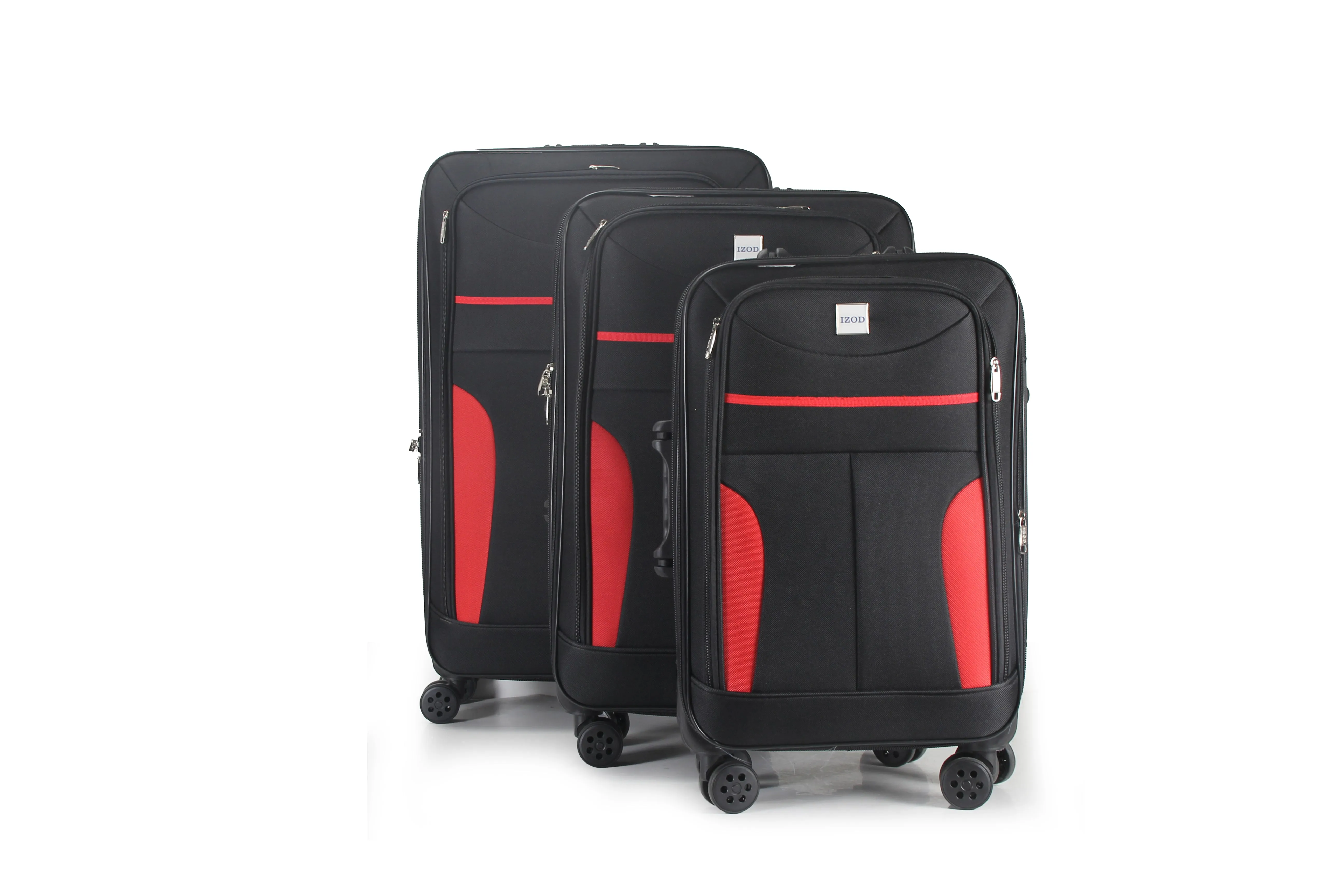 IZOD Janna Soft Shell Lightweight Expandable 360 Dual Spinning Wheels Combo Lock 28", 24", 20" 3 Piece Luggage Set