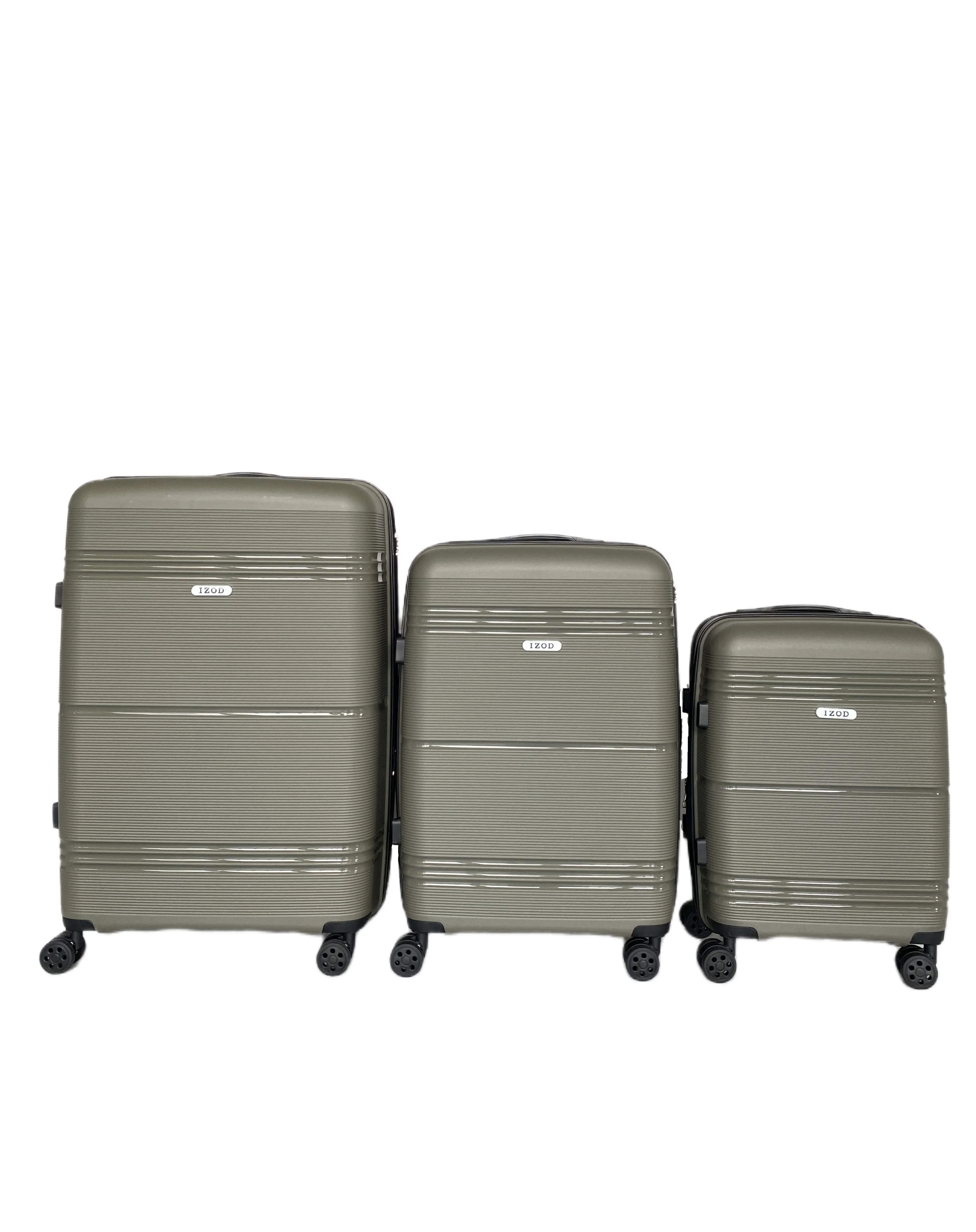 IZOD Legna Polycarbonate Hard shell Expandable Lightweight 360 Dual Spinning Wheels Combo Lock 28", 24", 20" 3 Piece Luggage Set