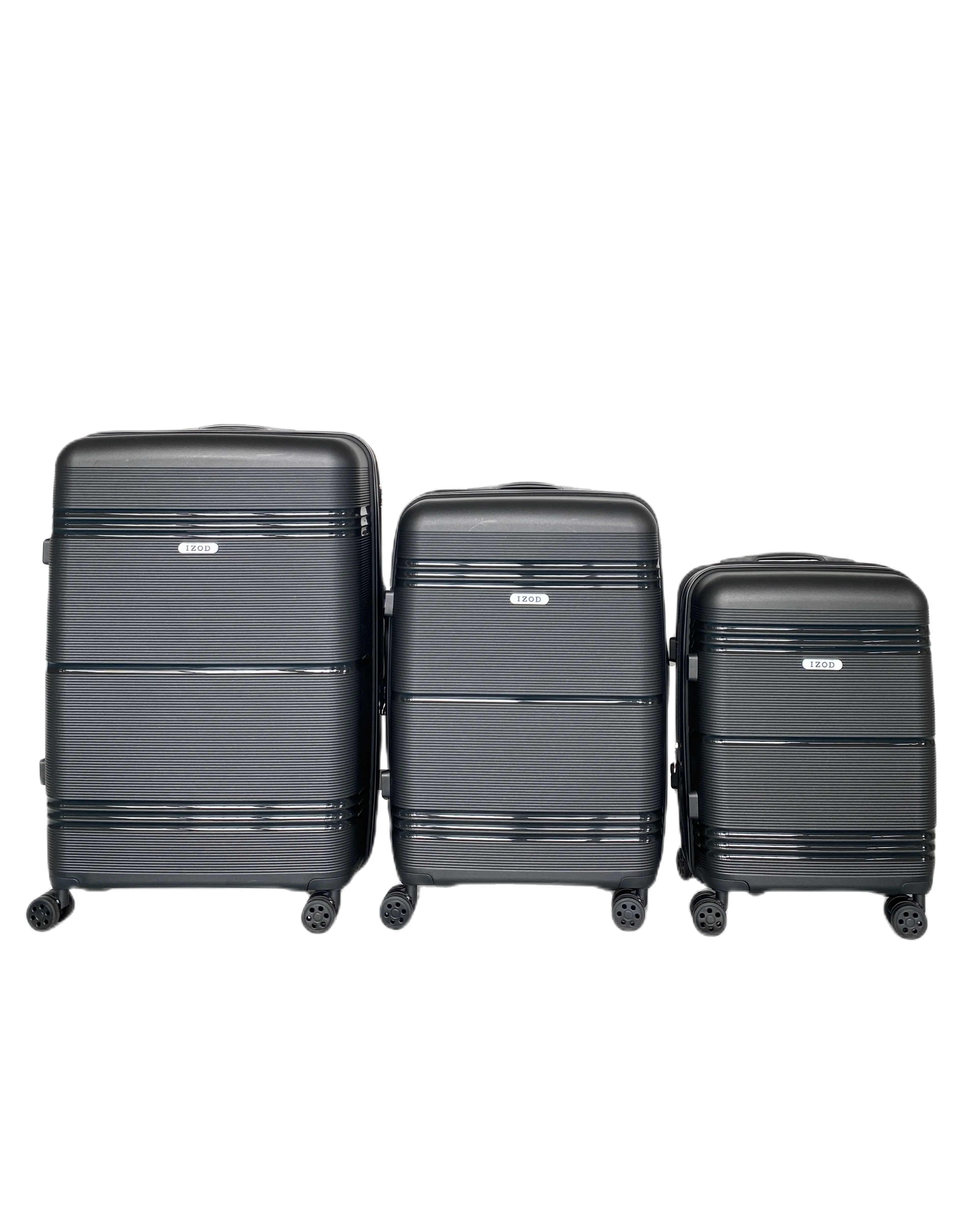 IZOD Legna Polycarbonate Hard shell Expandable Lightweight 360 Dual Spinning Wheels Combo Lock 28", 24", 20" 3 Piece Luggage Set