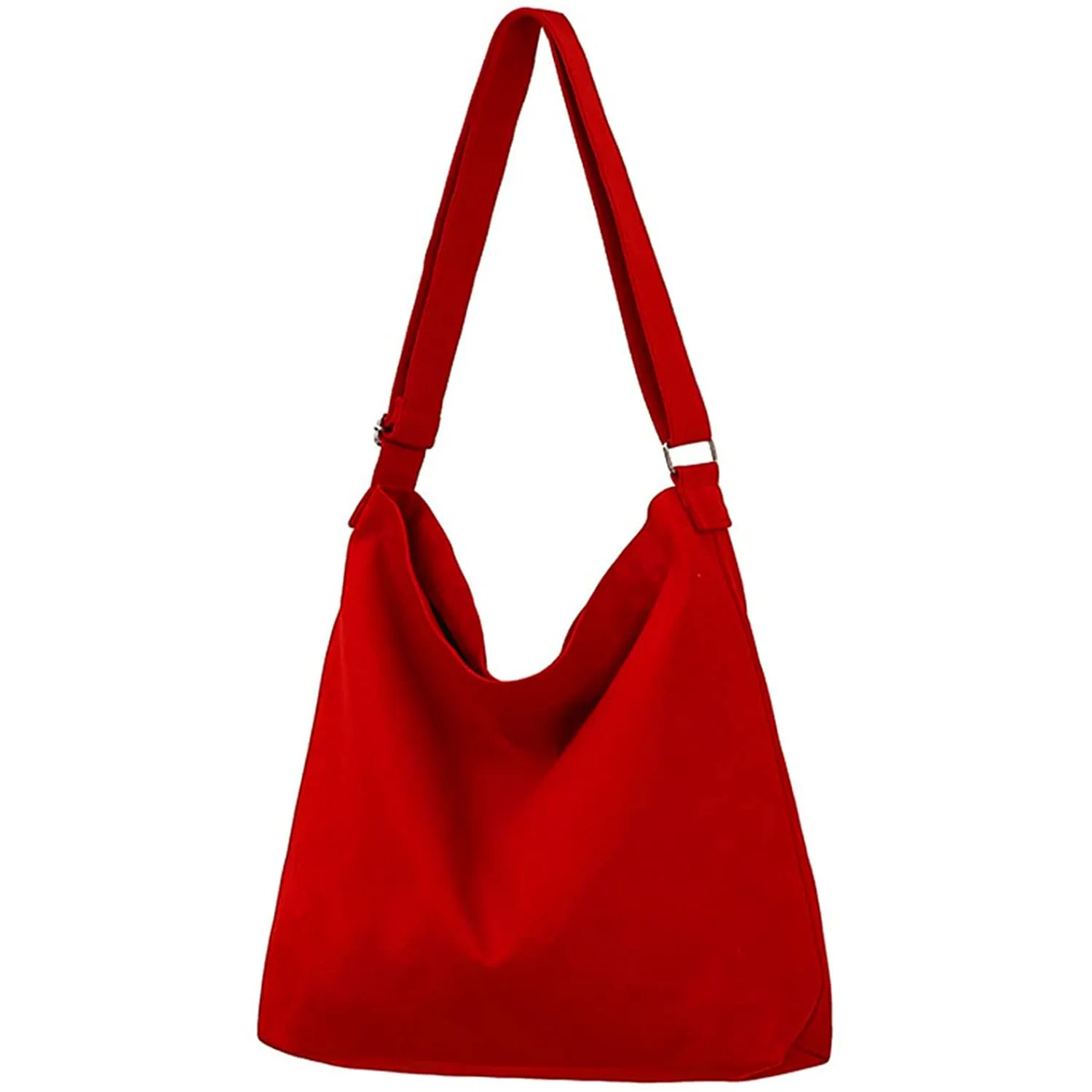 Lify Women's Retro Large Size Canvas Shoulder Bag Hobo Crossbody Handbag Casual Tote - 1 Piece (Red)