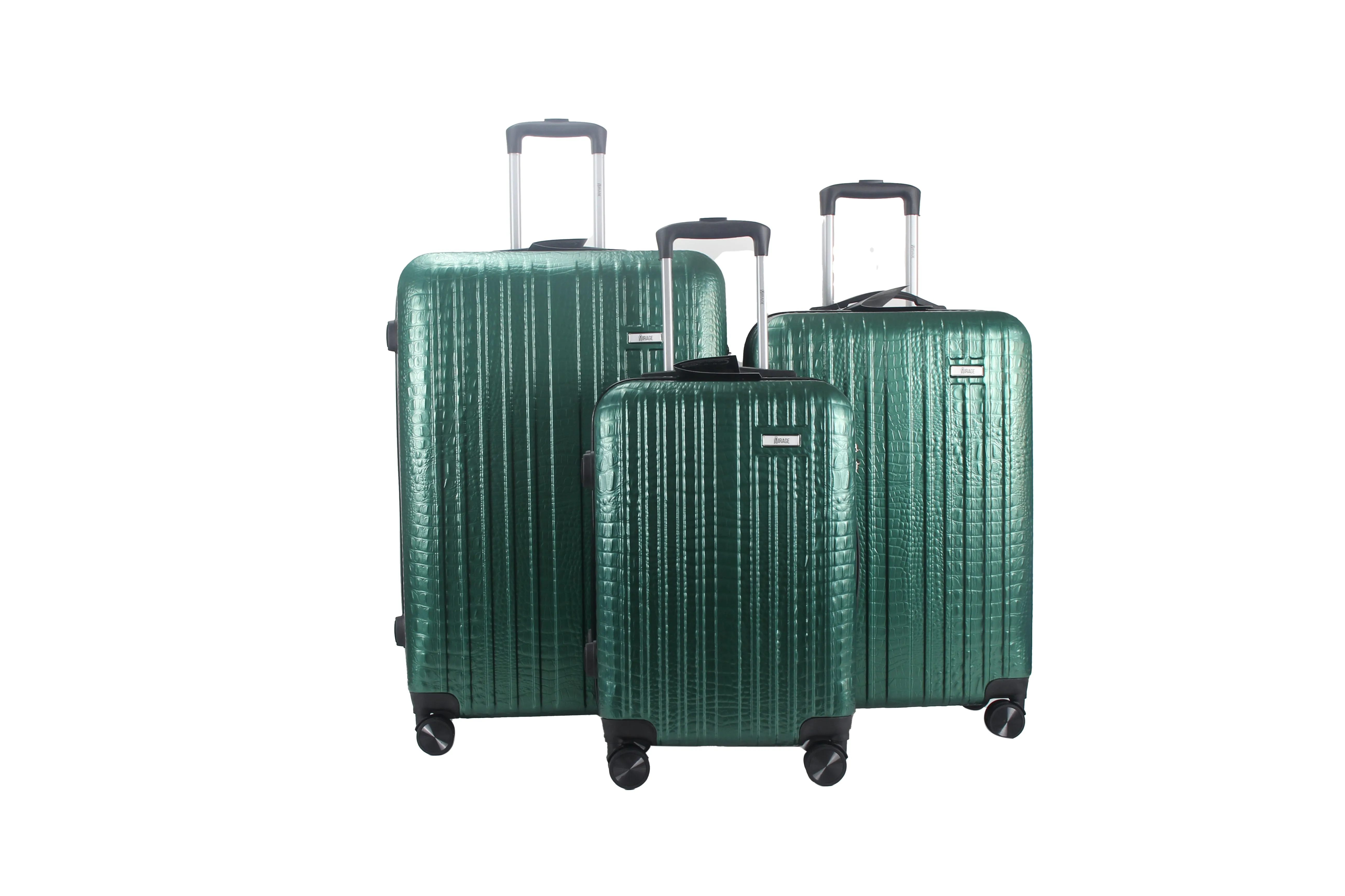 Mirage Danae Abs Hard Shell Lightweight 360 Dual Spinning Wheels Combo Lock 3 Piece Luggage Set