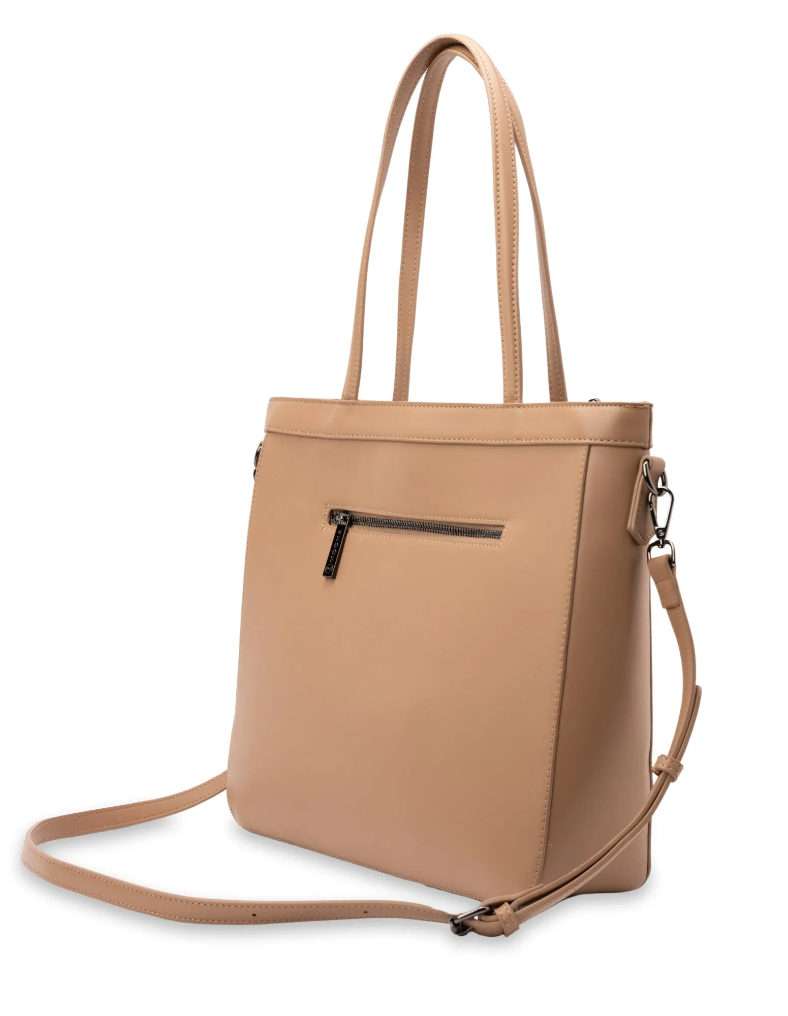 Mocha Elliot Tote Bag- Taupe