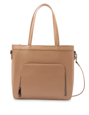 Mocha Elliot Tote Bag- Taupe