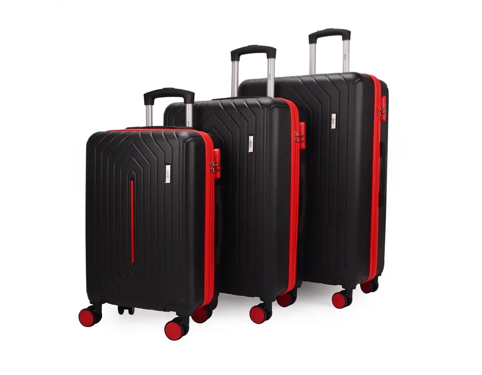 Mona ABS Hard shell Lightweight 360 Dual Spinning Wheels Combo Lock 28" 24", 20" 3 Piece Luggage Set