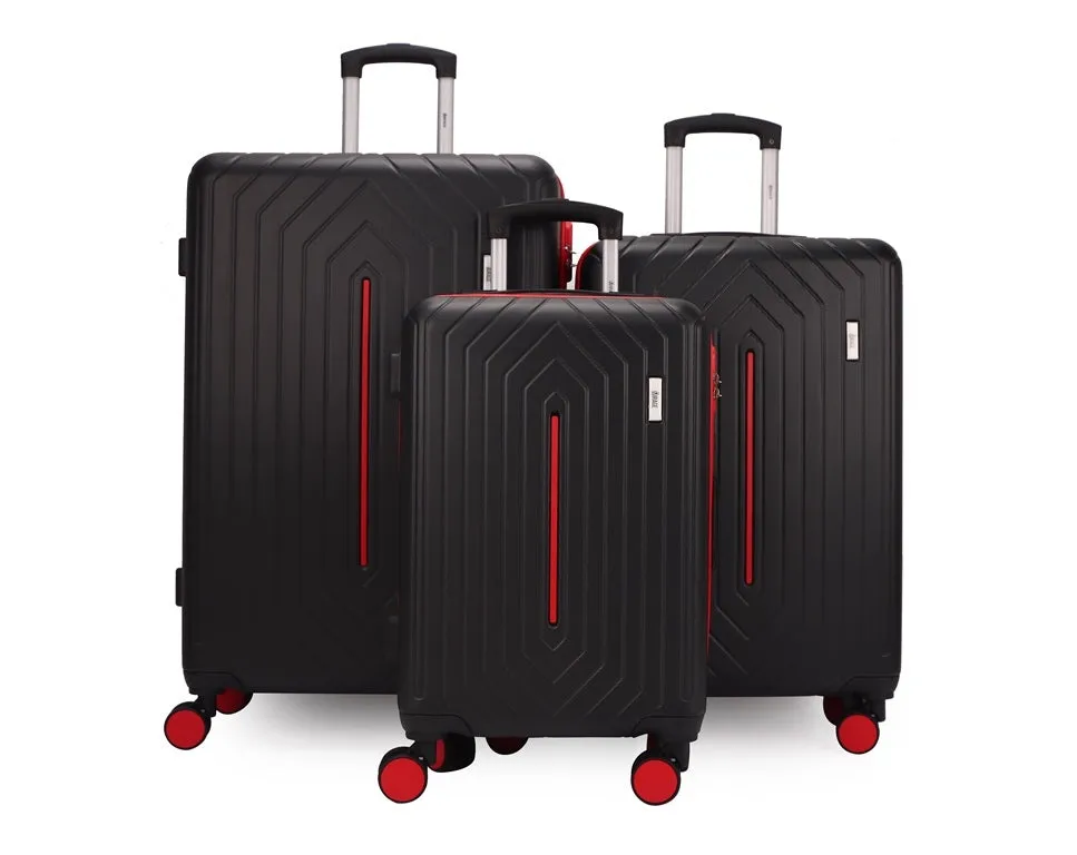 Mona ABS Hard shell Lightweight 360 Dual Spinning Wheels Combo Lock 28" 24", 20" 3 Piece Luggage Set