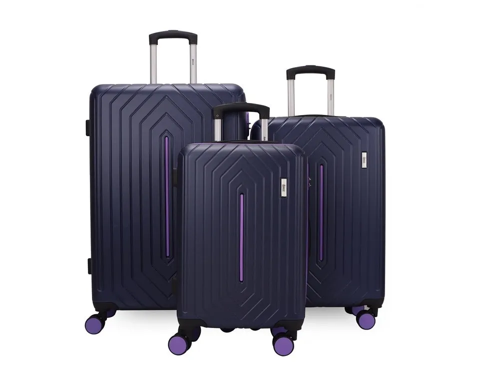 Mona ABS Hard shell Lightweight 360 Dual Spinning Wheels Combo Lock 28" 24", 20" 3 Piece Luggage Set