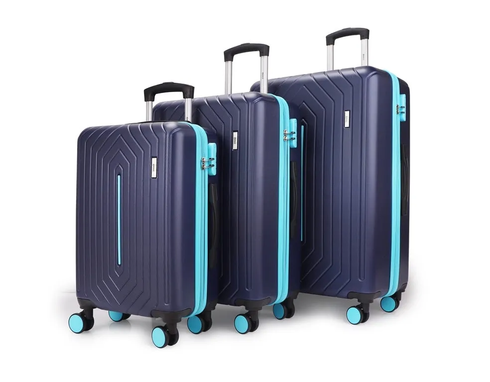 Mona ABS Hard shell Lightweight 360 Dual Spinning Wheels Combo Lock 28" 24", 20" 3 Piece Luggage Set