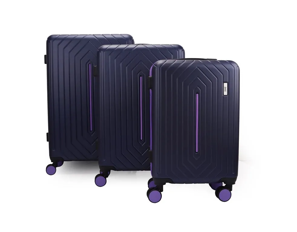 Mona ABS Hard shell Lightweight 360 Dual Spinning Wheels Combo Lock 28" 24", 20" 3 Piece Luggage Set