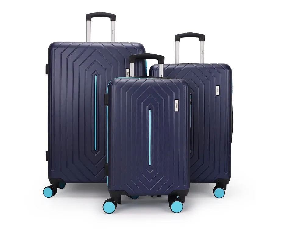 Mona ABS Hard shell Lightweight 360 Dual Spinning Wheels Combo Lock 28" 24", 20" 3 Piece Luggage Set