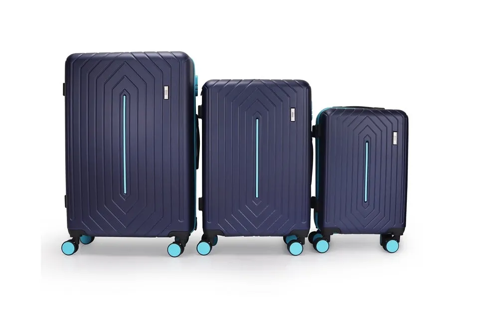 Mona ABS Hard shell Lightweight 360 Dual Spinning Wheels Combo Lock 28" 24", 20" 3 Piece Luggage Set