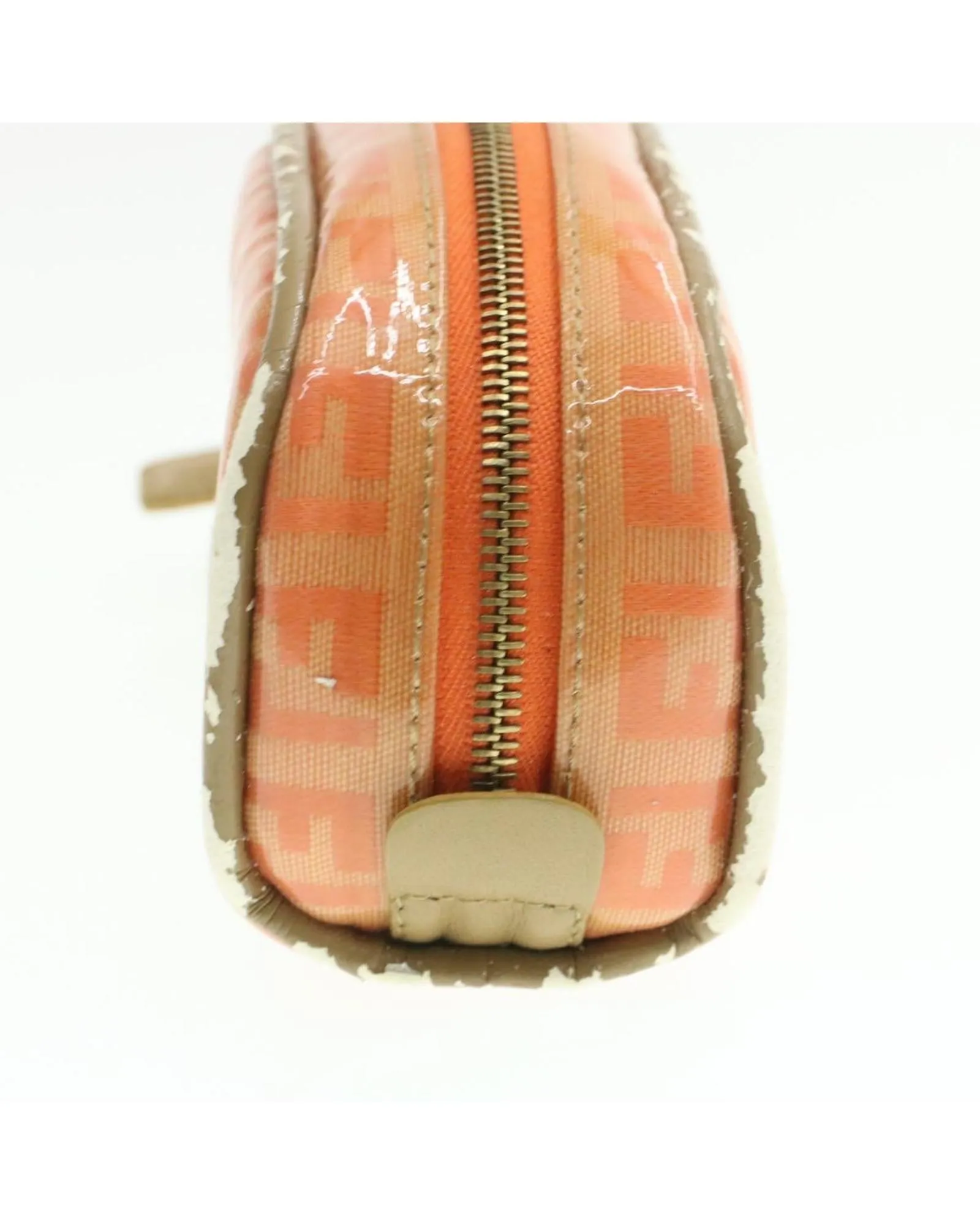 Monogram Canvas Shoulder Bag with Enamel Orange Detail