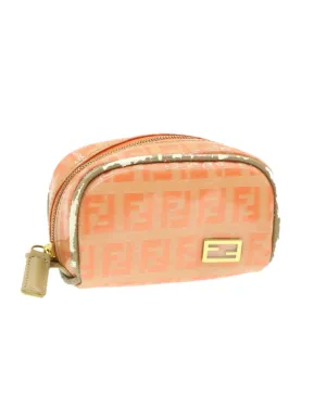 Monogram Canvas Shoulder Bag with Enamel Orange Detail